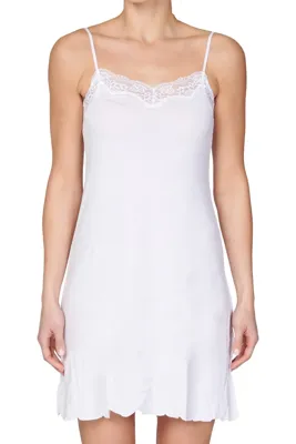 Onderjurk / Slipdress Kant 90CM Modal - Gladde neglige - Antistatisch - 46 - Zwart - Onderbroek - Ondergoed - 46 - Onderbroek - Ondergoed - 46 -