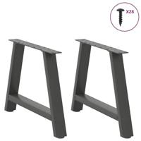 Salontafelpoten 2 st A-vormig 70x(42-43) cm staal antraciet - thumbnail