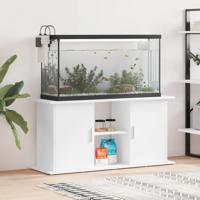 Aquariumstandaard 121x41x58 cm bewerkt hout wit - thumbnail