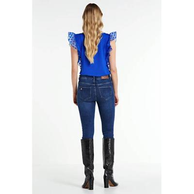 NOISY MAY high waist skinny jeans NMCALLIE met biologisch katoen donkerblauw NOISY MAY high waist skinny jeans NMCALLIE met biologisch katoen donkerblauw