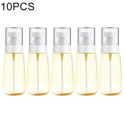 10 stuks Portable hervulbare plastic Fine mist parfum spray fles transparante lege spray sproeier fles 60ml (geel)