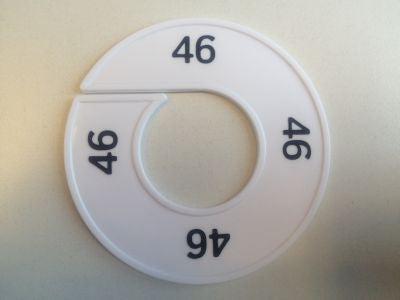 Maatring 9cm wit/zwart 46