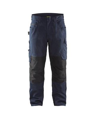 Blåkläder Service werkbroek met stretch zonder spijkerzakken 14951330 | Donker marineblauw/Zwart | Maat 62 - 7330509544129
