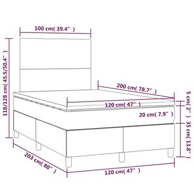 Boxspring met matras fluweel donkergroen 120x200 cm