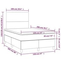 Boxspring met matras fluweel donkergroen 120x200 cm - thumbnail