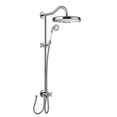 Regendoucheset Tres Opbouw Clasic Incl. Handdouche Kruisgreep Chroom Regendoucheset Tres Opbouw Clasic Incl. Handdouche Kruisgreep Chroom