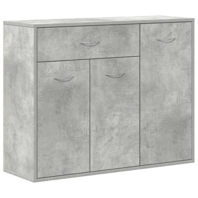 Dressoir 88x30x70 cm bewerkt hout betongrijs