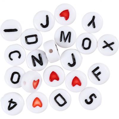 Creativ Company Letterkralen, afm 7 mm, gatgrootte 1,2 mm, ca. 1500 stuk, wit, 200 gr/ 1 doos