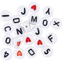 Creativ Company Letterkralen, afm 7 mm, gatgrootte 1,2 mm, ca. 1500 stuk, wit, 200 gr/ 1 doos - thumbnail