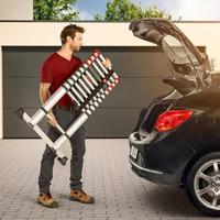 Hailo t80 aluminium telescoopladder 11 treden + stabilisatiebalk 103-322 cm - thumbnail