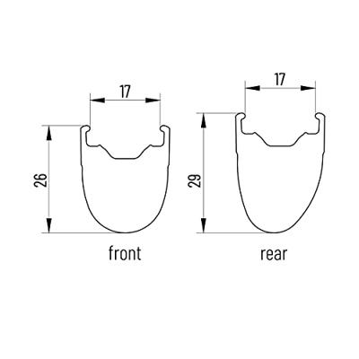 Miche wielset neon "ca" clincher zwart