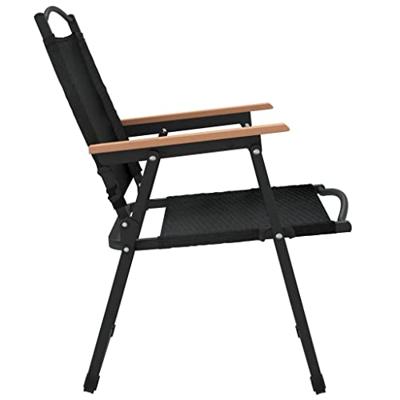 Campingstoelen 2 st 54x55x78 cm oxford stof zwart