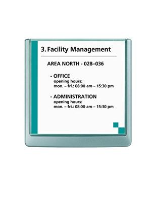 Durable Click Sign deurnaamhouder, ft 14,9 x 14,8 cm, grijs - thumbnail