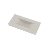 Wastafel Ideavit Solidvolo 100x48x11 cm Solid Surface Mat Wit Ideavit - thumbnail