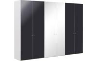 Goossens Kledingkast Easy Storage Ddk, Kledingkast 304 cm breed, 220 cm hoog, 4x draaideur en 2x spiegel draaideur midden - thumbnail