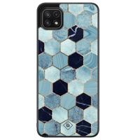 Samsung Galaxy A22 5G hoesje - Blue cubes - thumbnail