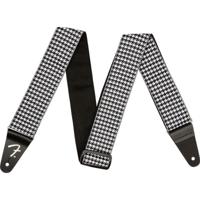 Fender Houndstooth Strap White gitaarband zwart-wit - thumbnail