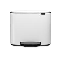 brabantia Bo 121388 Pedaalemmer (groot) 36 l Staal (l x b x h) 363 x 540 x 440 mm Wit Met voetpedaal 1 stuk(s) - thumbnail