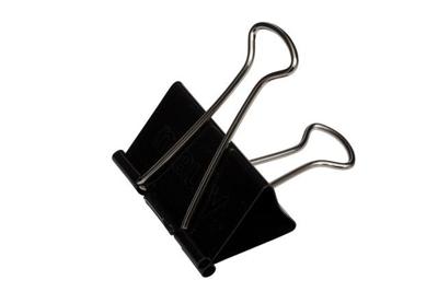 Papierklem maul foldback 215 zwart 6 stuks