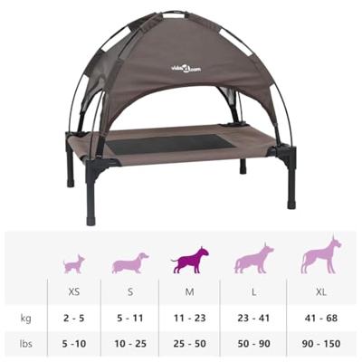 VidaXL Hondenbed bruin 76 x 62 x 70,5 cm staal