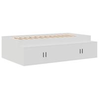 Opbergbedframe met opslag Wit 80 x 200 cm Bewerkt hout - thumbnail