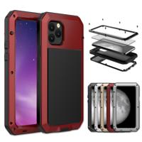 Voor iPhone 11 metalen Armor Triple proofing beschermhoes (rood) - thumbnail
