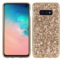 Glitter poeder schokbestendig TPU beschermende case voor Galaxy S10 PLUS (goud) - thumbnail