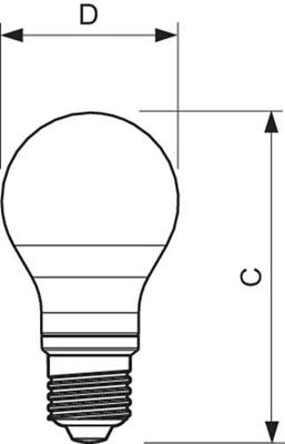 Philips 6W (40W) E27 A60 LED Lamp Warmwit