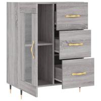 Dressoir 69,5x34x90 cm bewerkt hout grijs sonoma eikenkleurig - thumbnail