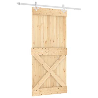 Schuifdeur met beslag 95x210 cm massief grenenhout