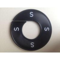 Maatring 9cm zwart/wit S - thumbnail