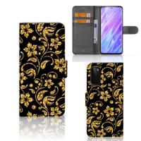 Samsung Galaxy S20 Hoesje Gouden Bloemen - thumbnail