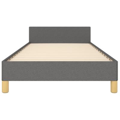 Bedframe zonder matras stof donkergrijs 140x190 cm