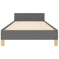 Bedframe zonder matras stof donkergrijs 140x190 cm - thumbnail