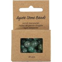Creativ Company Kralen van agaat, d 13+15 mm, gatgrootte 0,9-1 mm, ca. 28 stuk, helder groen, 28 stuk/ 1 doos - thumbnail
