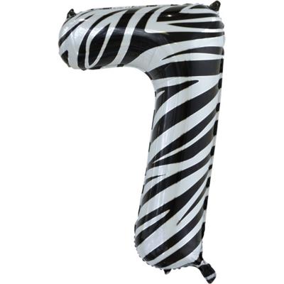 Folieballon Cijfer 7 Zebra (86cm)