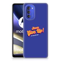 Motorola Moto G51 5G | Siliconen hoesje | met naam Never Give Up - thumbnail