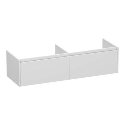 Brauer Embrace - Onderkast - 140 cm - met 2 Softclose Lades Greeploos en 2 Sifon Uitsparingen - Hoogglans Wit