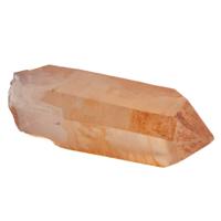 Ruwe Braziliaanse Tangerine Kwarts Edelsteen Punt 6 - 8 cm - thumbnail
