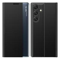 Casety Samsung Galaxy S26 - PU-Leren Window view cover hoes - Zwart - thumbnail