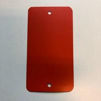 Label metaal 55x100 mm rood 2 gaten 1000 - thumbnail