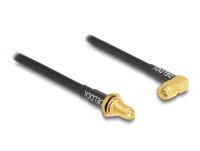 Delock WiFi-antenne Aansluitkabel [1x SMA-bus - 1x SMA-stekker] 0.3 m Zwart - thumbnail