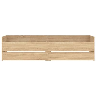 Bedframe met lades sonoma eikenkleurig 90x200 cm - thumbnail