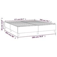 Boxspringframe fluweel donkergrijs 180x200 cm - thumbnail