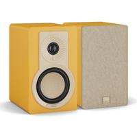 DALI KUPID Premium compacte passieve hifi-plankluidspreker, 2-weg design met 4,5 inch woofer en 1 inch tweeter, inclusief wandhouder (paar) - goudgeel - thumbnail