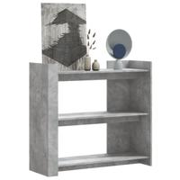 Wandtafel 100x35x90 cm bewerkt hout betongrijs - thumbnail