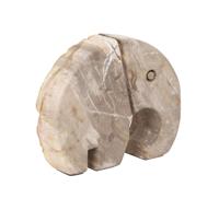 MUST Living Ornament 'Elephant' Versteend hout, 17 x 21cm - thumbnail