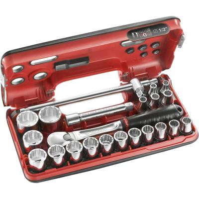 Facom compacte doos 1/2'' 12- kant met ratel met stofdichte kop - glijdend handvat - SL.DBOX412