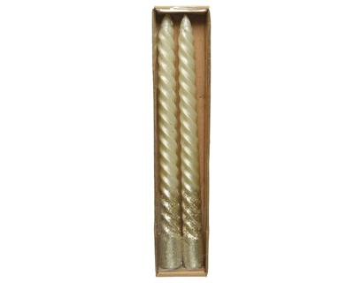 Dinerkaars Swirl creme glitter 2st