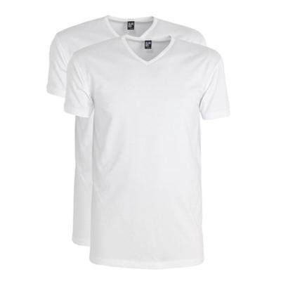 Alan Red T-Shirt V-Hals Oklahoma White (Two pack )
